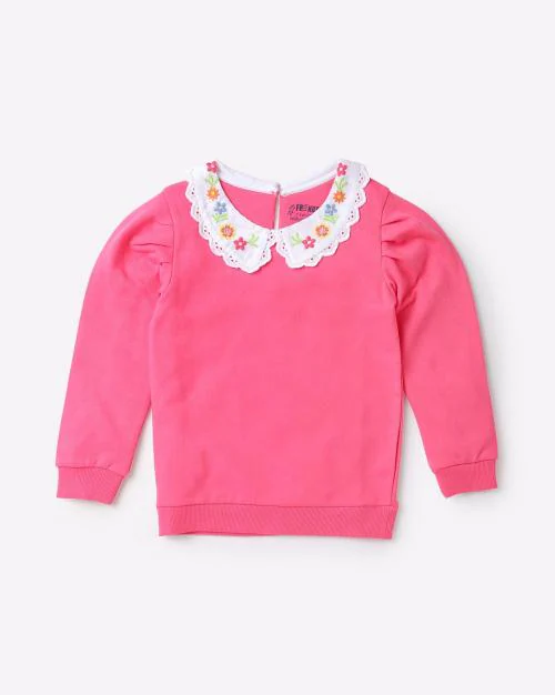 Sweatshirt with Peter Pan Collar