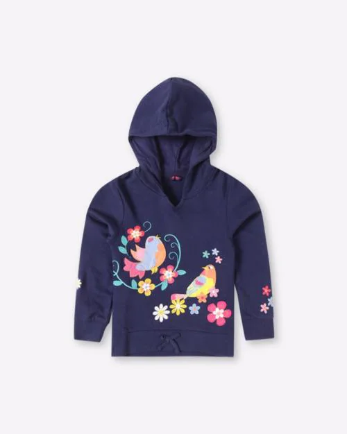 Floral Embroidered Hoodie
