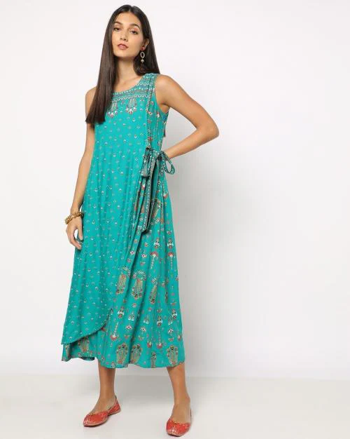 Floral Print Wrap Dress