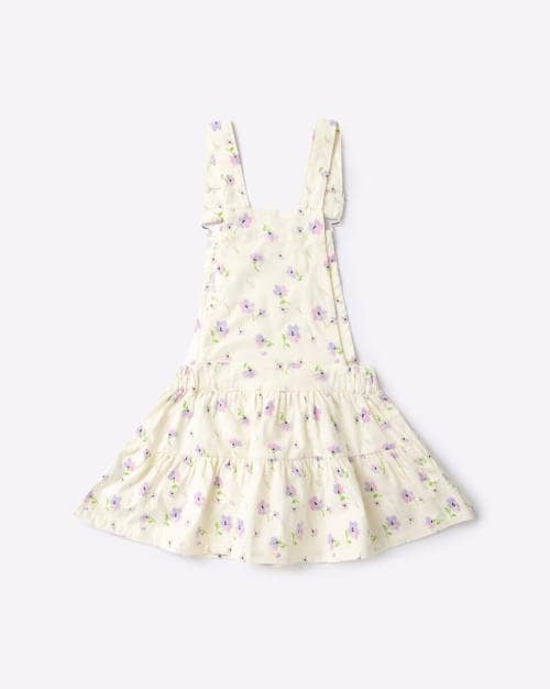 Floral Print Pinafore Dress