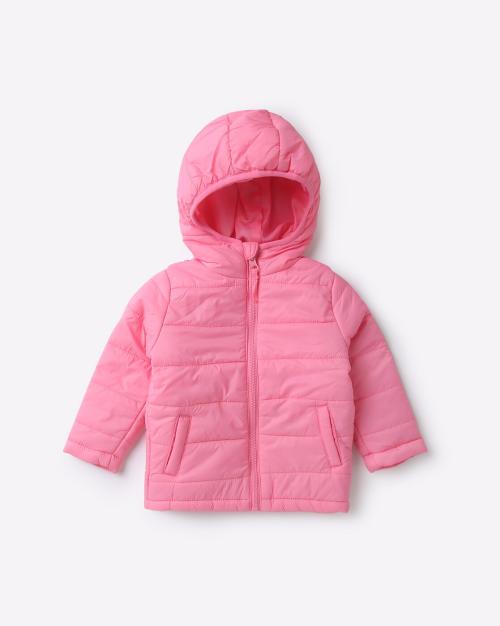 Hooded Puffer Jacket with Slip Pockets