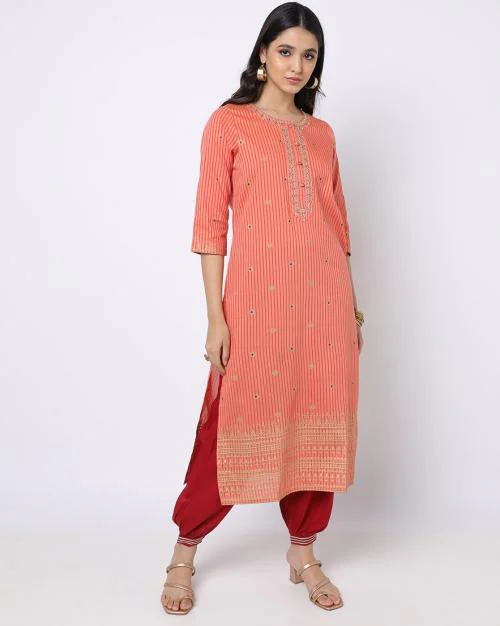 Printed Straight Kurta Suit Set