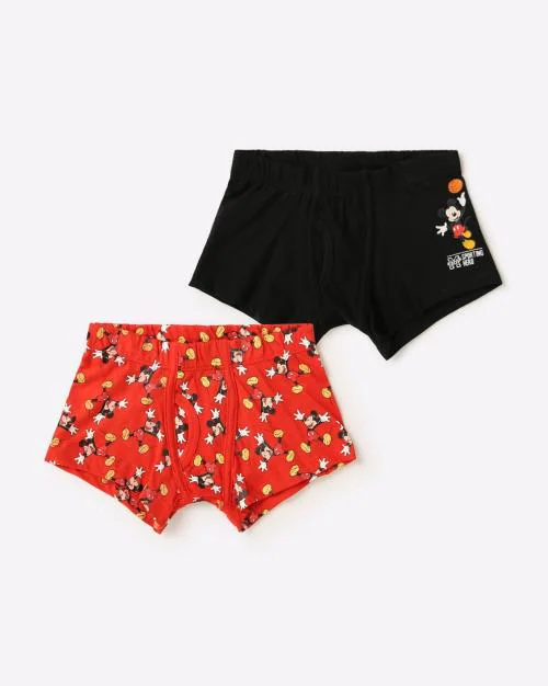 Pack of 2 Mickey-Mouse Print Trunks