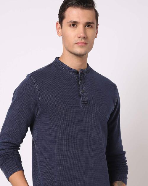 Slim Fit Cotton Henley T-Shirt