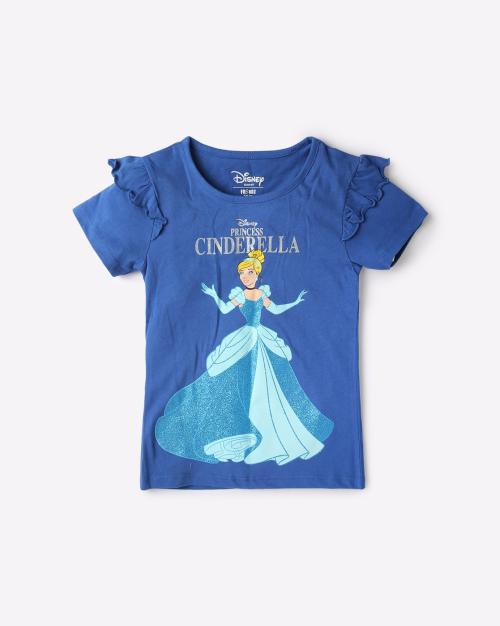 Cinderella Print Round-Neck T-shirt