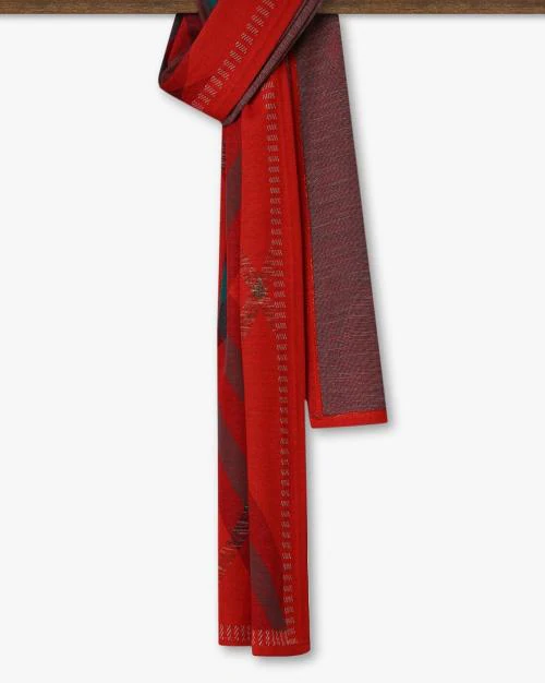 Geometric Weave Winter Stole