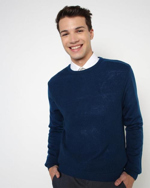 Striped Crew-Neck Pullover