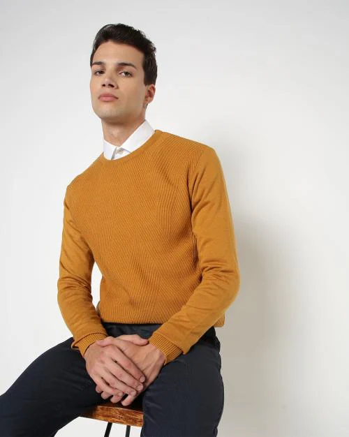 Striped Crew-Neck Pullover