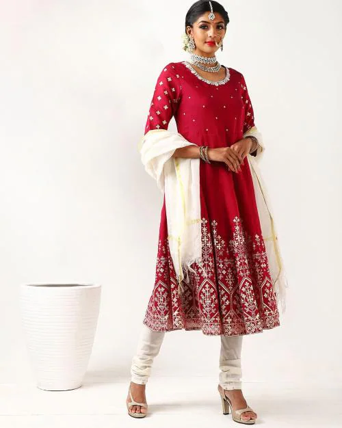 Printed Anarkali Kurta Set