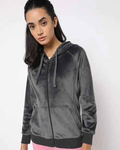 Zip-Front Hoodie with Kangaroo Pockets