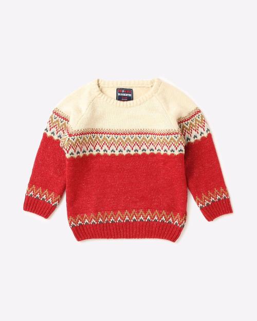 Geometric Pattern RoundNeck Sweater JioMart