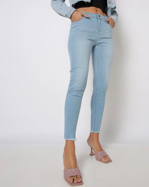 Lightly Washed Skinny Fit Jeans