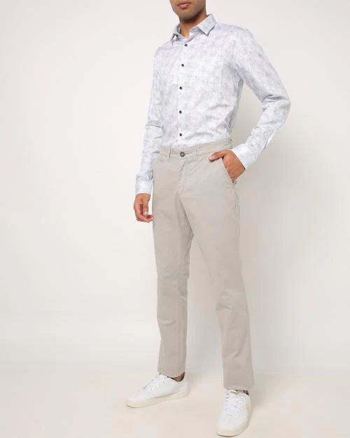 Slim Fit Flat-Front Chinos