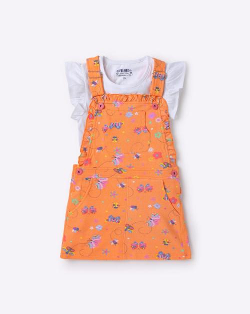 Buy Printed Dungaree with Tshirt Online