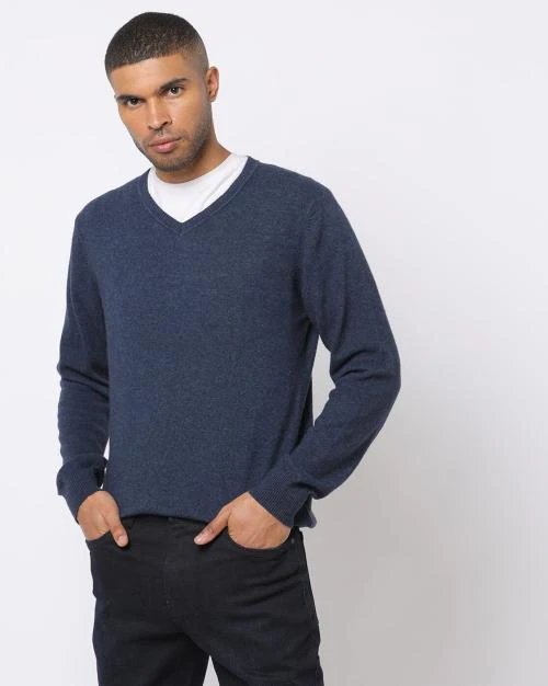 Heathered Slim Fit V-Neck Sweater