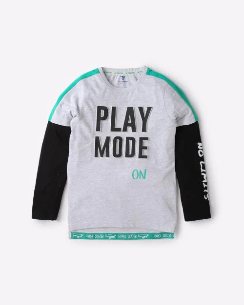 Typographic Print Crew-Neck T-shirt