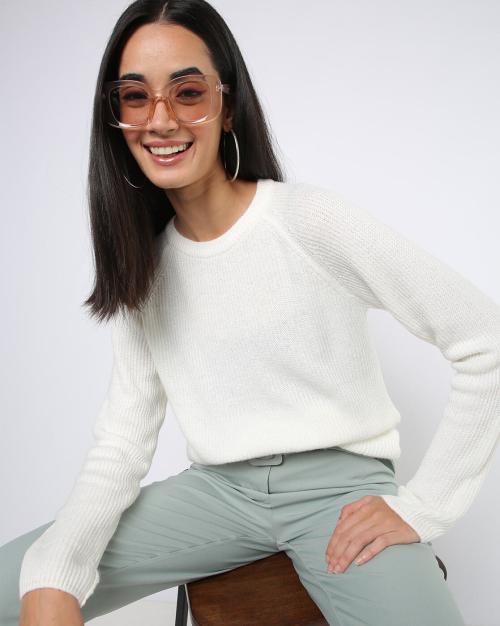 Striped Round-Neck Pullover