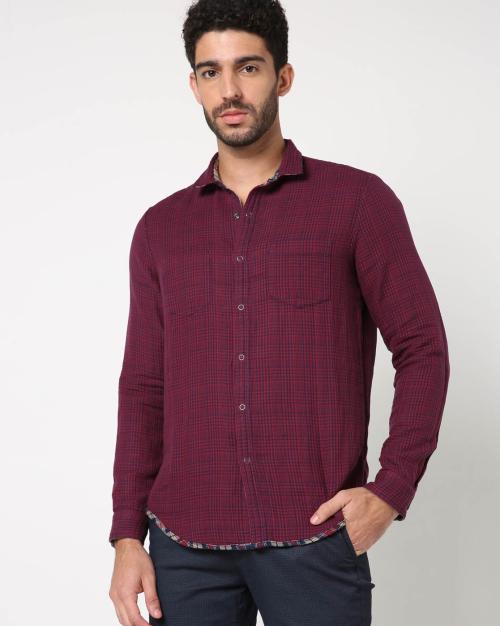 Checked Shirt with Patch Pocket