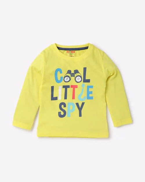 Typographic Print Crew-Neck T-shirt