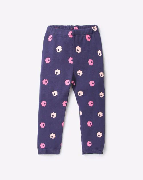 Floral Print Knitted Leggings
