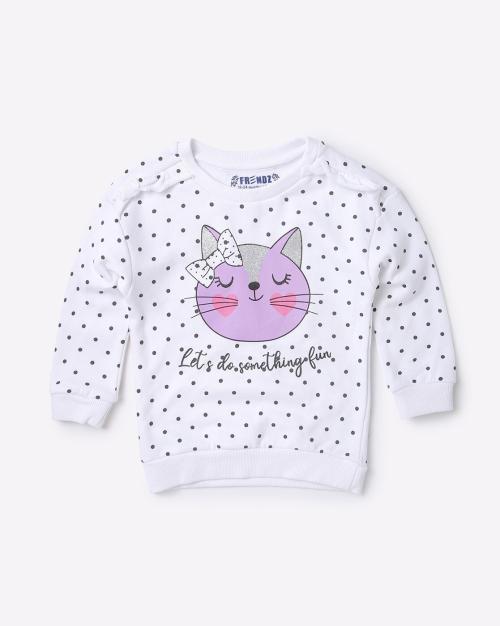 Graphic Print Crew-Neck Sweatshirt