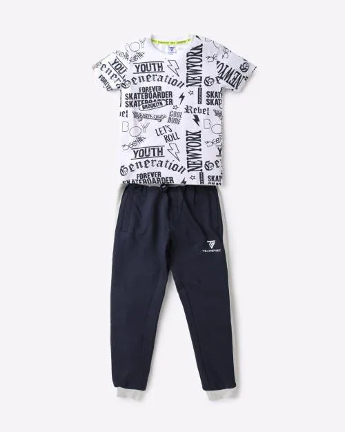 Printed T-shirt with Joggers