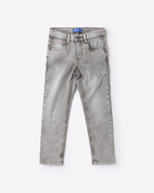 Boys Washed Straight Fit Jeans