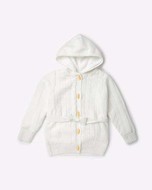 Knitted Sweater with Hood