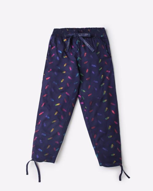 Printed Mid-Rise Track Pants