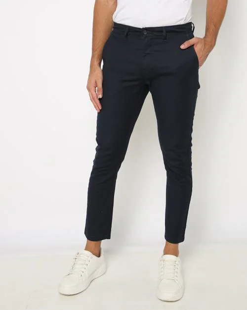 Skinny Fit Cropped Chinos