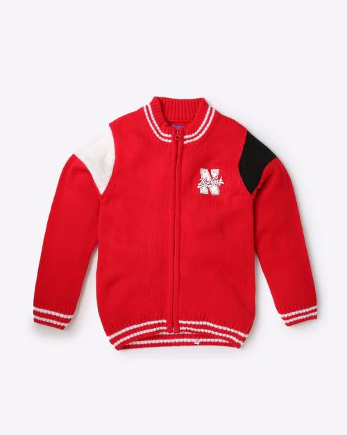 Zip-Front Cardigan with Ribbed Hems