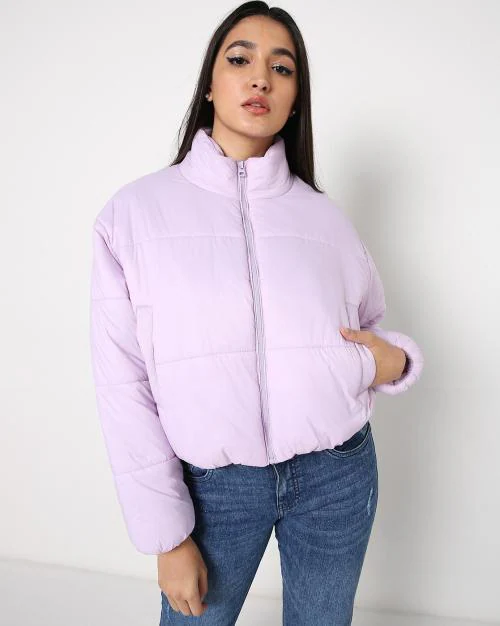 Zip Front High-Neck Jacket