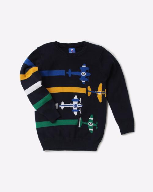 SWS WT Flight Racing Knitted Round-Neck Sweater