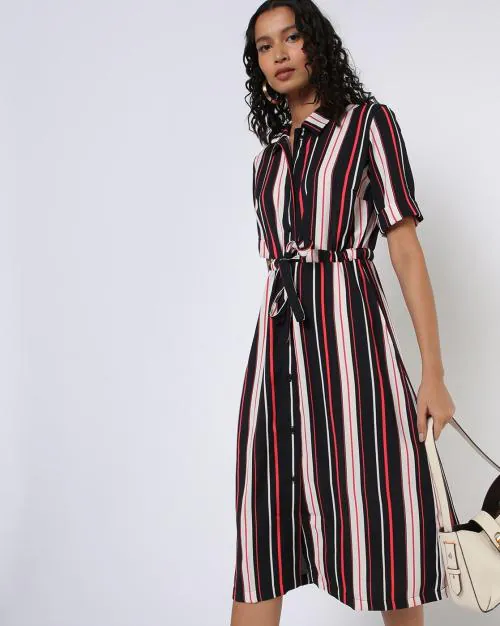Striped Shirt Dress