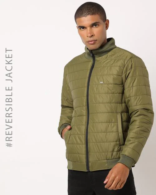 Zip-Front Reversible Slim Fit Jacket