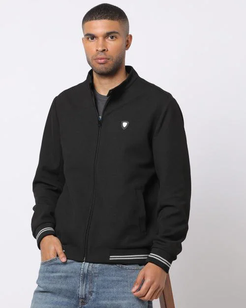 Zip-Front Slim Fit Biker Jacket