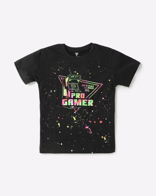 Game Pro Gamer Print Round-Neck T-shirt