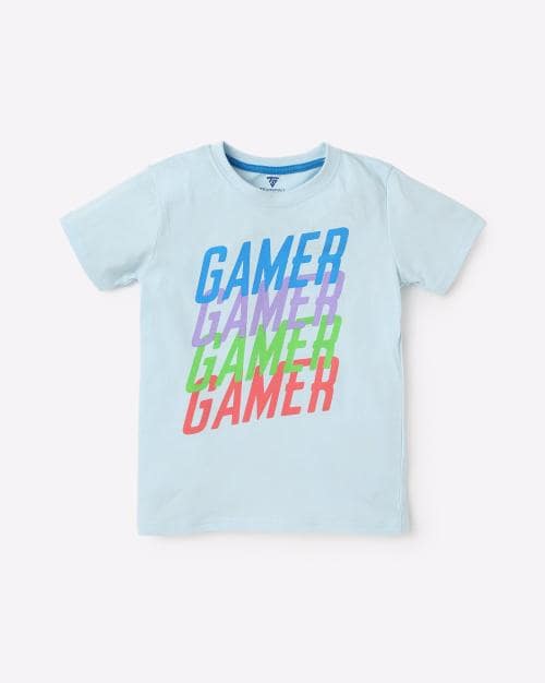 Typographic Print Crew-Neck T-shirt