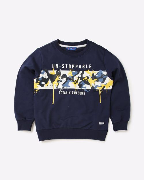 Graphic Print Crew-Neck Sweatshirt