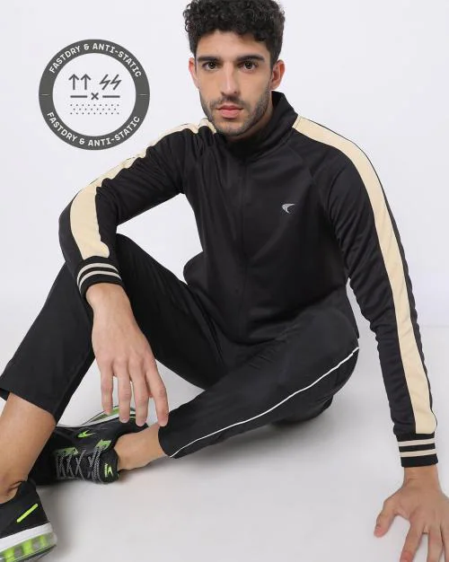 Zip-Front Track Jacket with Slip Pockets