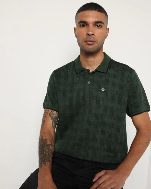 Checked Polo T-shirt
