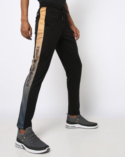 Straight Track Pants with Drawstring Waist