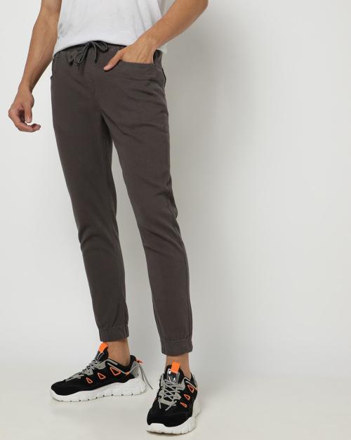 Buy FlatFront Joggers with Drawstring Waist Online at Best Prices in
