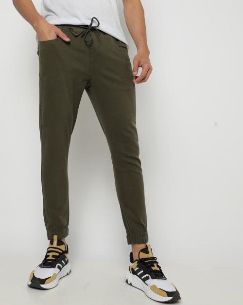 Buy FlatFront Joggers with Drawstring Waist Online at Best Prices in