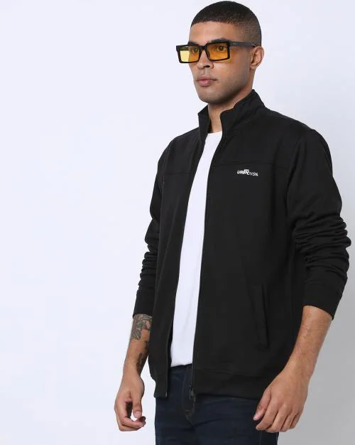 Zip-Front Sweatshirt with Insert Pockets