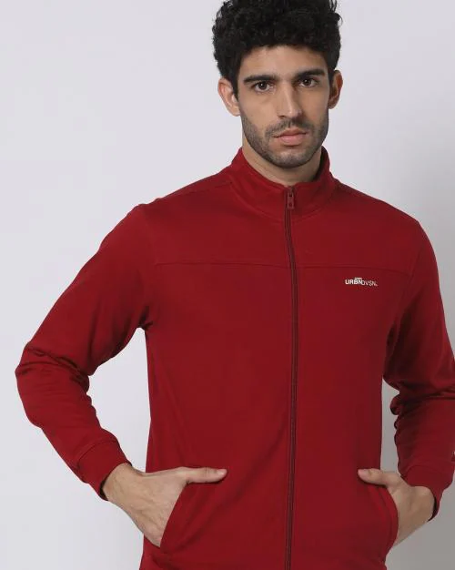 Zip-Front Sweatshirt with Insert Pockets