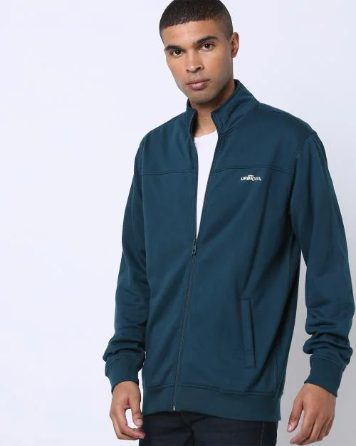 Zip-Front Sweatshirt with Insert Pockets