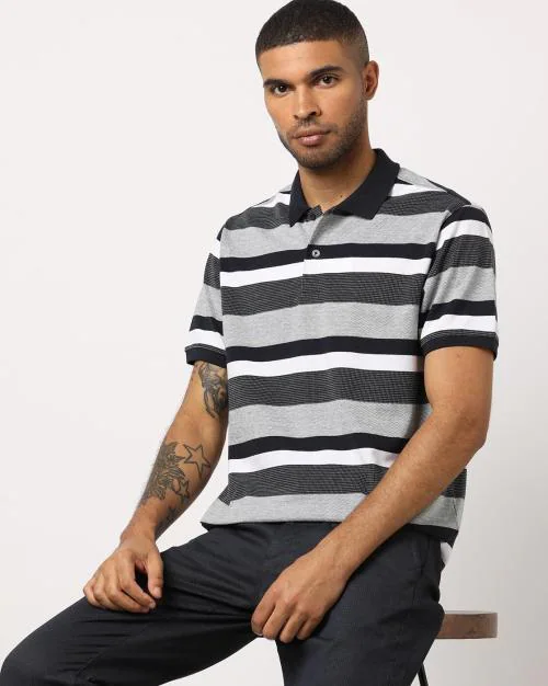 Regular Fit Striped Polo T-Shirt
