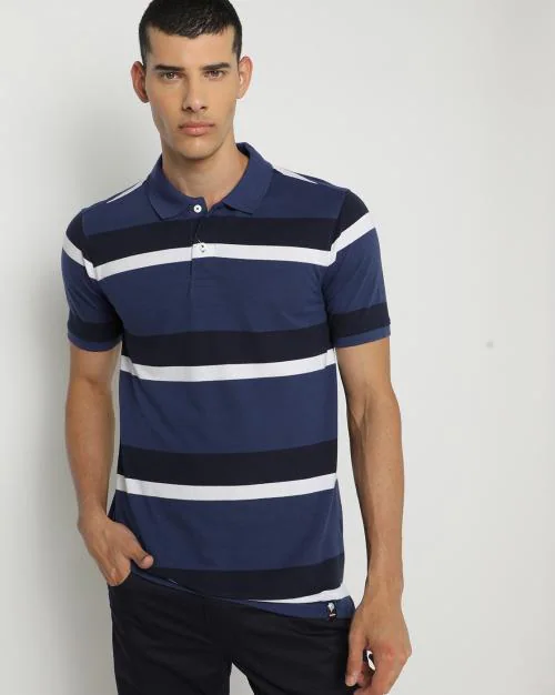 Regular Fit Striped Polo T-Shirt