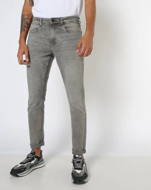 Men Mid-Wash Skinny Fit Jeans